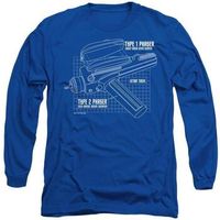 star trek camiseta manga larga phaser plans para mujer