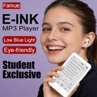 reproductor mp3 mini e-ink de 35 con bluetooth 53 y altavoz luz azul baja lector electronico portatil funcion de radio retroiluminacion regalo para estudiantes