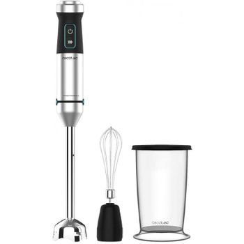 Cecotec Batidora de mano Power TitanBlack 1500 XL Cream. Potencia 1500 W, Cuchillas 4 hojas con recubrimiento titanio, pie XL