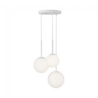 lampara colgante basic form opal 3 luces