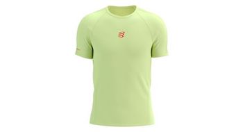 Maillot de manga corta compressport trail racing verde para hombre