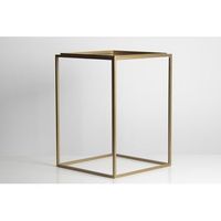 mesa auxiliar metalica 55 x 40 x 40 - dorada