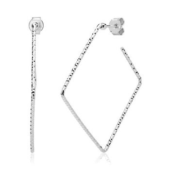 De aros cuadradas de plata 925