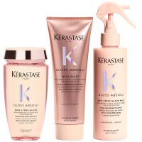 kerastase gloss absolu shampoo conditoner and milk bundle