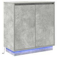aparador led gris hormigon 71 x 345 x 75 cm vidaxl