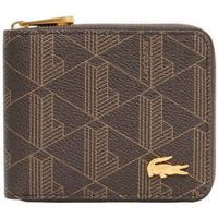 lacoste cartera cartera con cremallera the blend mono negro shiitake para mujer