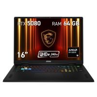 portatil msi vector a16 hx a8wig-054xes 16 amd ryzen 9 8940hx 64gb 1tb ssd rtx 5080 sin so rgb
