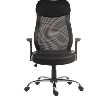 TEKNIK Curve Faux-Leather Tilting Executive Chair - Black, Black