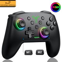 dinofire-controlador inalambrico bluetooth rgb para nintendo switchswitch oledlite mando de pc con cable movil joystick multifuncion