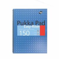 pukka pad a4 easy-riter wire ruled 150 page metallic pk3