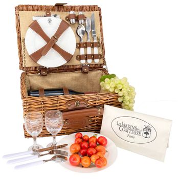 Cesta picnic de mimbre saint-michel para 2 personas
