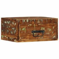 mesita de noche de pared madera maciza reciclada
