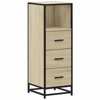 armario de bano madera contrachapada roble sonoma 35x375x100cm vidaxl