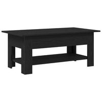 mesa de cafe  mesa de centro roble negro 102 x 55 x 42 cm madera de ingenieria