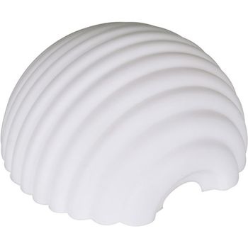 Tulipa opalino 1*2 bola de cristal blanco con frisos l.24,5xalt.22cm para aplique de exterior