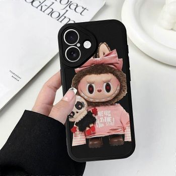 Labubu Iphone 16 Silicone Case  Cute Cartoon Shockproof Phone Cover