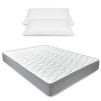 colchon 150x190 viscoelastico nora  firme reversible y ergonomico  incluye 2 almohadas gratis