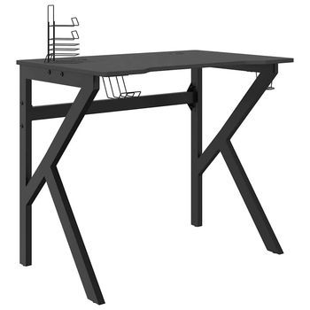 Escritorio Gaming Con Patas En Forma De K Negro 90x60x75 Cm Vidaxl