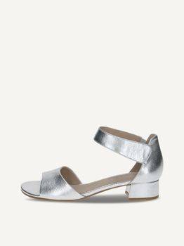 CAPRICE Heeled sandal, metallic, made of Leather with Block heel, Size 37