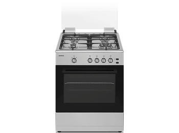Cocina a gas - Infiniton CC61EHX, 4 Zonas, Gas, 55 l, Libre Instalación, Grill, Horno, Inox