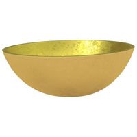 lavabo de bano moderno  lavabo de vidrio dorado 50x37x14 cm