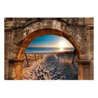 papel pintado 3d - arch and beach 250x175 cm