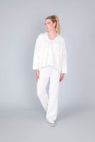 cardigan con flecos off white