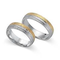 alianzas 14 quilates oro amarillo-blanco 3 diamantes