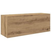 mueble de pared bano madera ingenieria roble artisan 80x25x30cm vidaxl