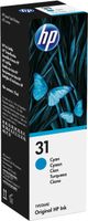 botella de tinta original hp 31 de 70 ml cian