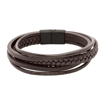 Pulsera de cuero marrón