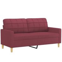 sofa de 2 plazas  sofa de salon  sofa de descanso de tela rojo tinto 140 cm