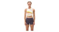 sujetador deportivo hoka race day crop bra blanco mujer