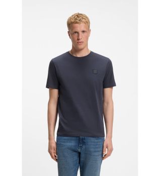 BOSS para hombre. 50508584 Camiseta Tales marino (S), Azul, Casual, Algodón, Manga corta