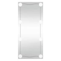 espejo de pared rectangular con luces led vidrio 50x100 cm vidaxl