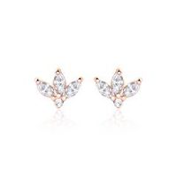 pendientes de plata 925 con circonita color rosado