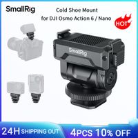 soporte de zapata fria smallrig para dji osmo action 6  nano con montura de liberacion rapida 160    inclinacion ajustable con orificio de 14-20 para jaulas