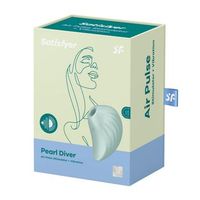 satisfyer pearl diver estimulador y vibrador de aire verde 1un