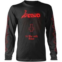 venom camiseta manga larga at war with satan para mujer
