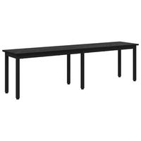 banco roble negro 160 x 35 x 45 cm madera de ingenieria vidaxl