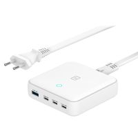 cargador tucano 100w quick charge 30 3x usb-c 1x usb-a blanco