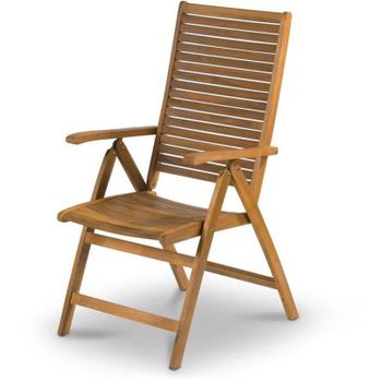 Silla de jardín Fieldmann FDZN 4101-T plegable de acacia respaldo ajustable