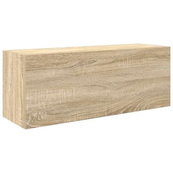 Mueble De Pared Baño | Armario De Baño Madera Ingeniería Roble Sonoma 80x25x30 Cm