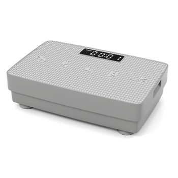Costway Plataforma Vibratoria con Sensor de Gravedad Pantalla LED Mando a Distancia y Velocidades Ajustables para Ejercicio Completo Gris