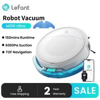 lefant m310 ultra robot aspirador y fregador succion de 6000pa diseno delgado con navegacion tof lidar limpiador de suelos inteligente