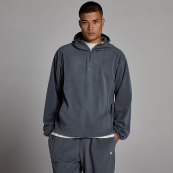 Sudadera con capucha y cremallera 1/4 de felpa para hombre de MP - Granite - XS