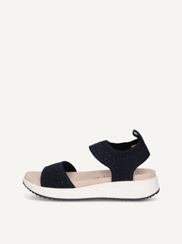 CAPRICE Sandal, blue, made of Textiles without heel, Size 38
