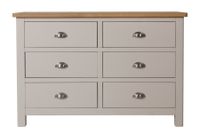 fay oak and grey 6 drawer chest