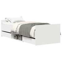 estructura de cama con cabecero piecero blanca 90x190 cm vidaxl