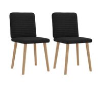 vidaxl sillas de comedor 2 unidades tela negro